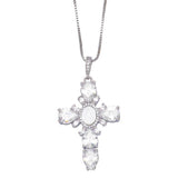 Vintage Virgin Mary Cross Pendant Necklace