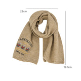 BEAR WOOL SCARF SOFT KNITTED WINTER NECK SCARF_CWASC1505