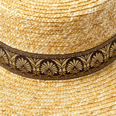 PATTERN BAND DECKED BEACH STRAW HAT_CWAH332