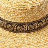 PATTERN BAND DECKED BEACH STRAW HAT_CWAH332