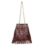 Women Snake Portable Fringe Bag_Cwab0797