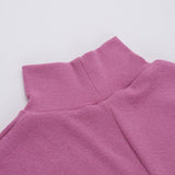 Stylish Elegance High-Neck Fit Long-Sleeved Dress