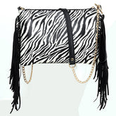 Women Casual Leopard Tassel Shoulder Bag_Cwab0803