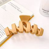 CREAM WAVE HAIR CLAW CHIC SHARK CLIP FOR WOMEN_CWAHA1586