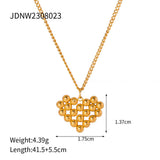 NEW ROUND BEAD HEART PENDANT DESIGN NECKLACE_CWAJE1438