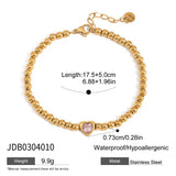 18K GOLD BOW BRACELET WITH ZIRCON SWEET STYLE_CWAJE4698