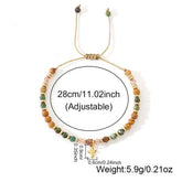 GOTHIC CROSS NATURAL SEMI PRECIOUS STONE BRACELET_CWAB4626