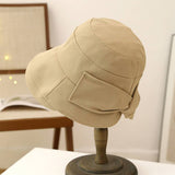 Wide Brim Sun Protection Bow Visor Hat_Cwab2840