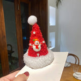 CUTE PLUSH CHRISTMAS PEARL HAT HAIRPIN HEADDRESS_CWAHA3403