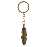 CREATIVE BRONZE WINGS FEATHER KEYCHAIN_CWMM4773