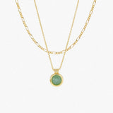 DOUBLE STAR ZIRCONIA STACKING NECKLACE_CWMM5551