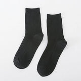 SOLID COLOR MASSAGE BOTTOM CASUAL MID CALF SOCKS_CWMS0993