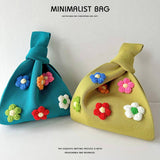 Cute Colorful Flower Knitted Single-Shoulder Bag