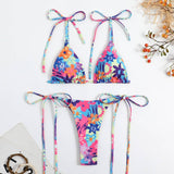Floral Leopard Print Bikini,Summer Swimwear_Cwmw0188