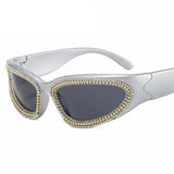 SPORTS STYLEPUNK CATEYE DIAMOND SUNGLASSES GOGGLES_CWASG0873
