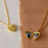 STAINLESS STEEL HEART NECKLACE ALBUM NECKLACE_CWMM5693