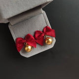 CHRISTMAS BOW RED SERIES EARRINGS_CWAJE2389