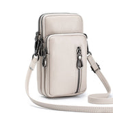 STYLISH LEATHER MULTI ZIP HANDBAG_CUAB00371