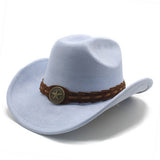 FAUX SUEDE FELT COWBOY HAT MENS CLASSIC FEDORA_CWAH2510