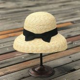 SUMMER BOW LAMPSHADE STRAW HAT FOR WOMEN_CWAH3566