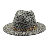 LEOPARD PRINT WOOLEN HAT AND LEOPARD PRINT BELT_CWAH2557