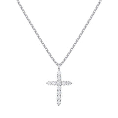 Cross Necklace Is A Full Diamond Collarbone Chain