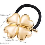 LUCKY CLOVER METALLIC ELASTIC HAIR TIE_CWAHA6229