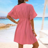 LACE PANEL BIKINI BEACH COVER UP_CWMM1237
