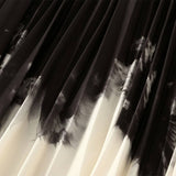 GRADIENT PRINT PLEATED A LINE FLOWY MIDI SKIRT_CWBMS0402