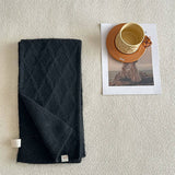 RETRO KNIT SCARF WOOL BLEND REVERSIBLE WRAP_CWASC2355