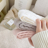 SOLID COLOR TWIST THICK WARM SOCKS_CWMS0879