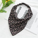 FLORAL ELASTIC BAND SCARF HEADBAND HAIRACCESSORIES_CWAHA4148