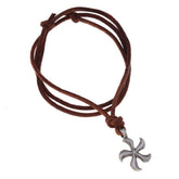 MENS VINTAGE BEACH STYLE COWHIDE NECKLACE_CWMM4609