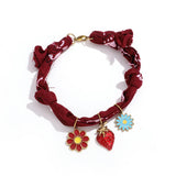 HANDMADE SILK THREAD ANKLET WITH STEEL CHARMS_CWAJE4611
