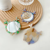 CUTE ANIMAL ACETATE MINI MAKEUP MIRROR PORTABLE_CWMM6391