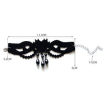 RETRO HALLOWEEN GOTHIC PUNK BLACK BRACELET_CWMM0150