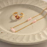 PINK LAYERED VERSATILE NECKLACE THAT WON T FADE_CWAJE1441