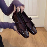 SILVER LEATHER MARY JANES WITH BOW STRAP_CWSHF0073