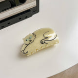 Cute Cat Acetate Hair Claw Clip For Women