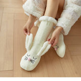 HOME RABBIT EARS WARM PLUSH INDOOR SLIPPERS_CWMS0721