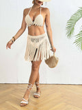 Seashell Splicing Lace Fringe Skirt Hook Set
