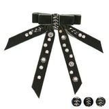 Velvet Bow Personalized Diamond Pearl Hairpin