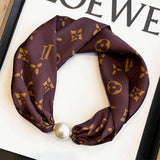 Pearl Magnetic Skinny Silk Neck Scarf_Cwasc03934