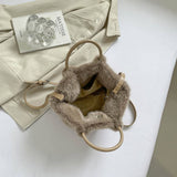 Soft Fur Bucket Bag ? Cute Crossbody Purse_Cuab00393
