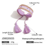 ADJUSTABLE COLORFUL CHERRY LEOPARD WOVEN BRACELET_CWAJE4711