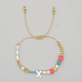 FASHION HAND WOVEN LETTER PEARL BRACELET_CWMM3812