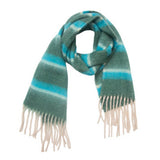 CHUNKY FRINGE STRIPE SCARF WINTER YARN WRAP_CWASC0877