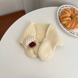 CUTE MUSHROOM KNIT SCARF WINTER WARMTH FOR KIDS_CWASC2085