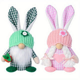 EASTER EGG HOLDING PLUSH DOLL RABBIT ORNAMENTS_CWMM3491