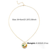 Womens Fashionable Beaded Dried Flower Necklace